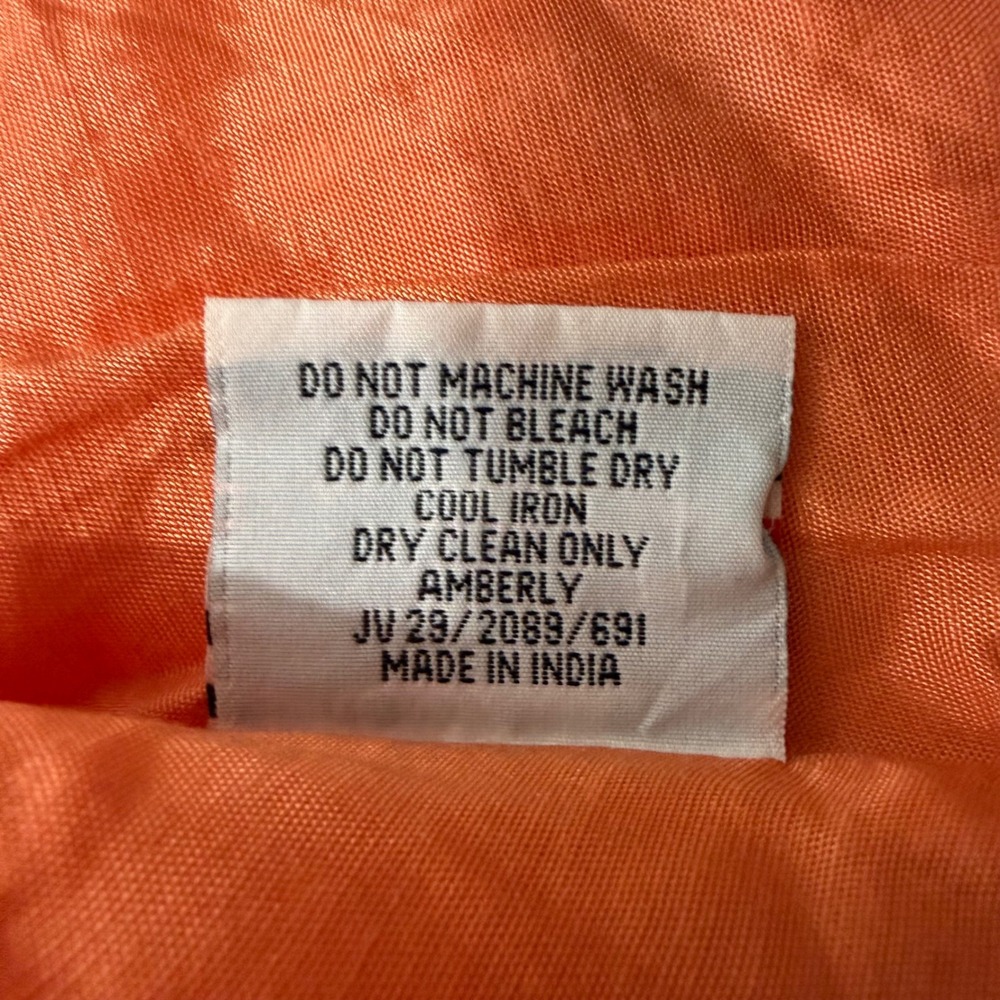 REISS Orange 100% Silk Cage Neckline Sleeveless Cocktail Dress Womens Size 4 - Picture 11 of 11